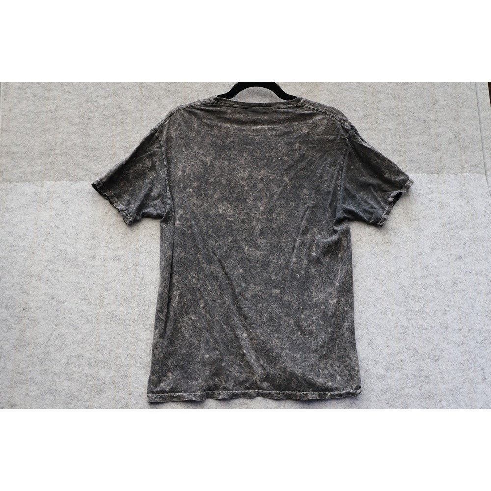 AC/DC Band Tee Acid Wash Charcoal Grey Graphic Logo Rock T-Shirt Mens Small